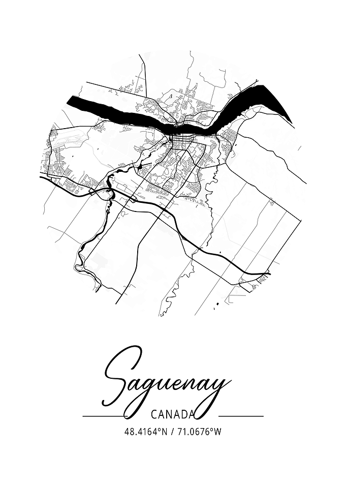 Saguenay Area City Map