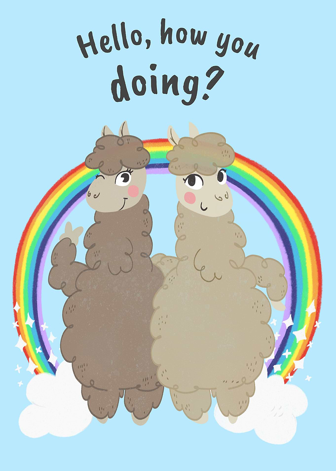 Funny llamas at Rainbow