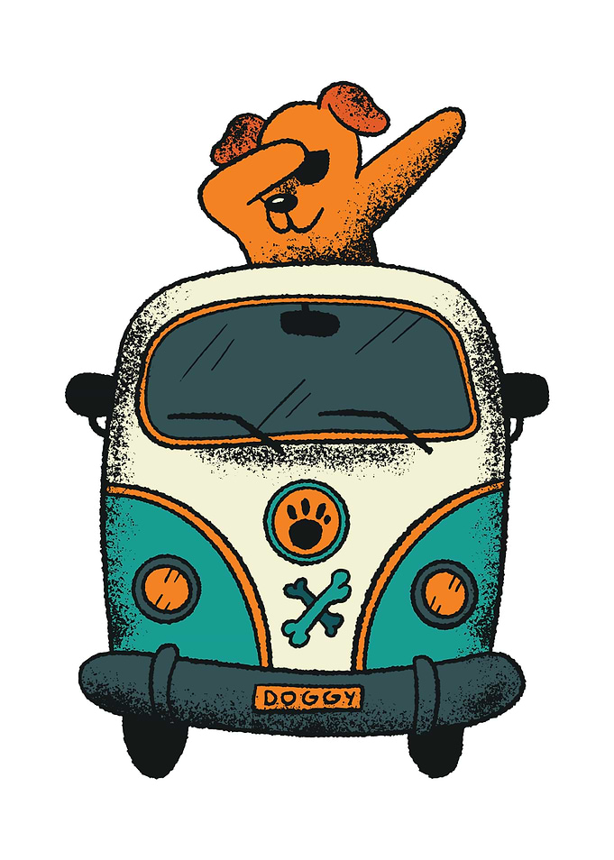 DABBING DOG VAN