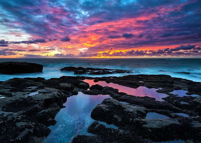 Coast Sea Sunset