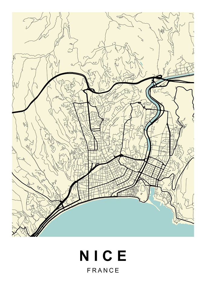 Nice France City Map