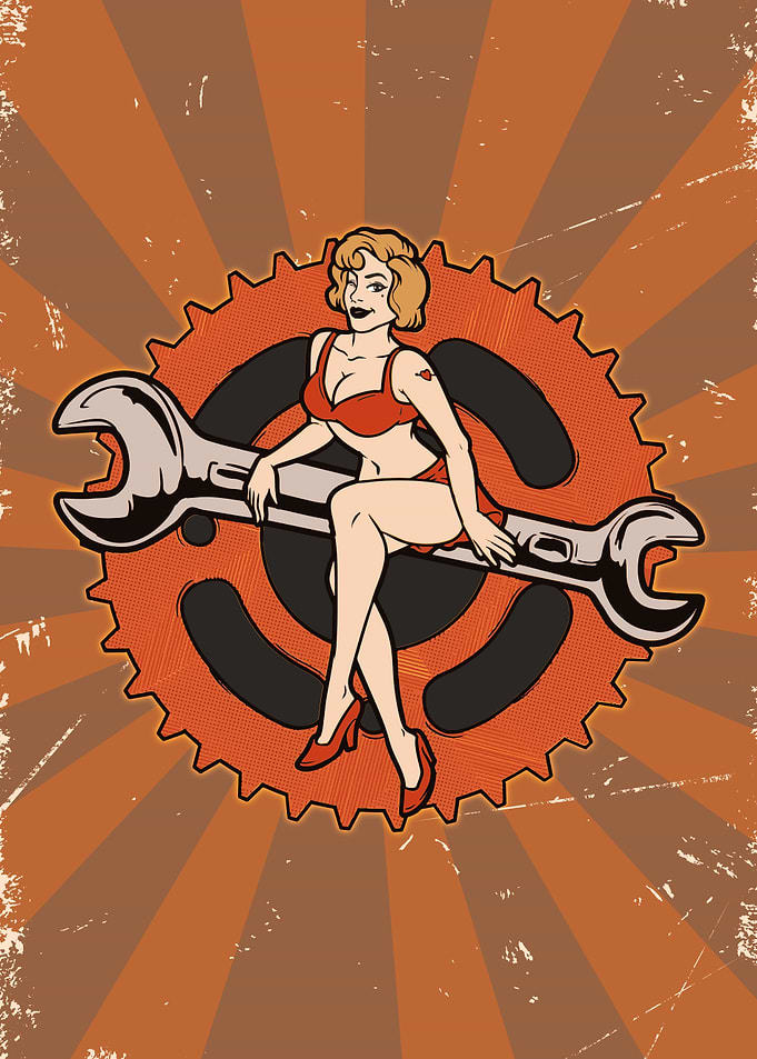 Biker Pinup Girl