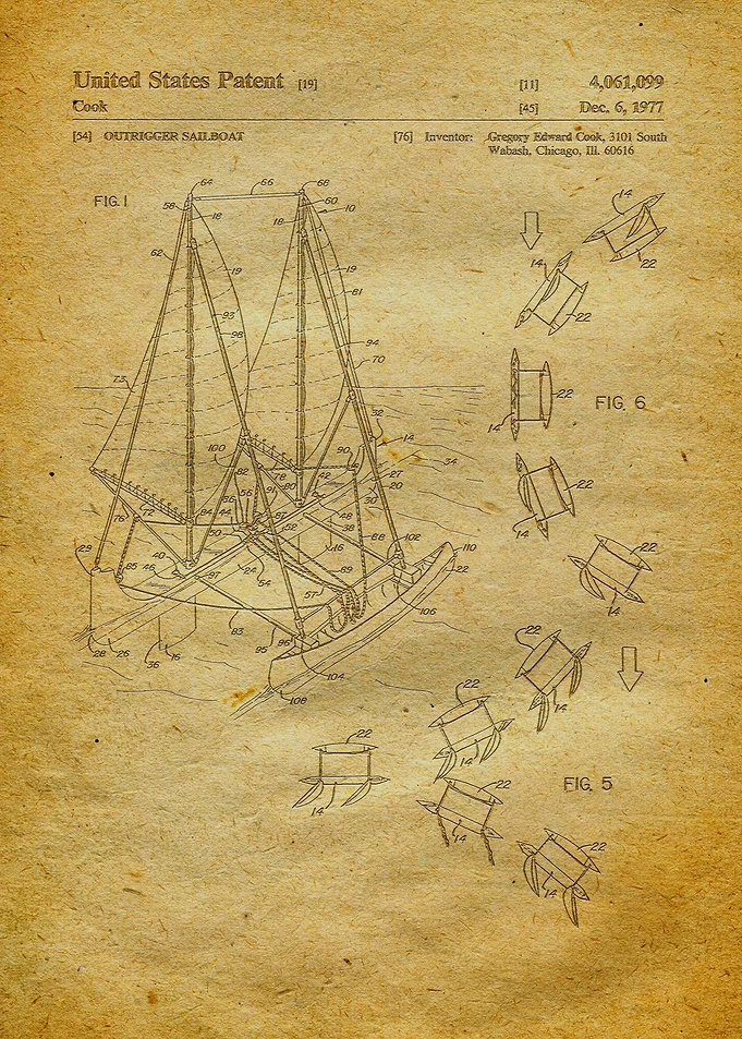8 Outrigger Sailboat Pate