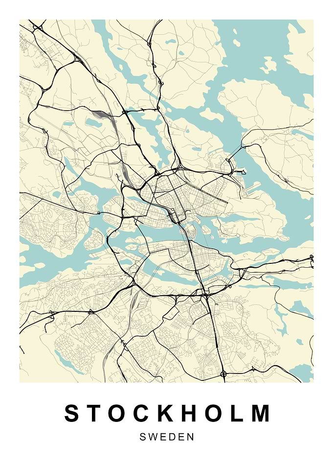 Stockholm Sweden City Map