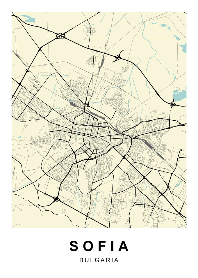 Sofia Bulgaria City Map
