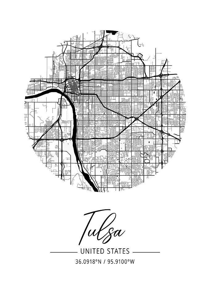 Tulsa Area City Map