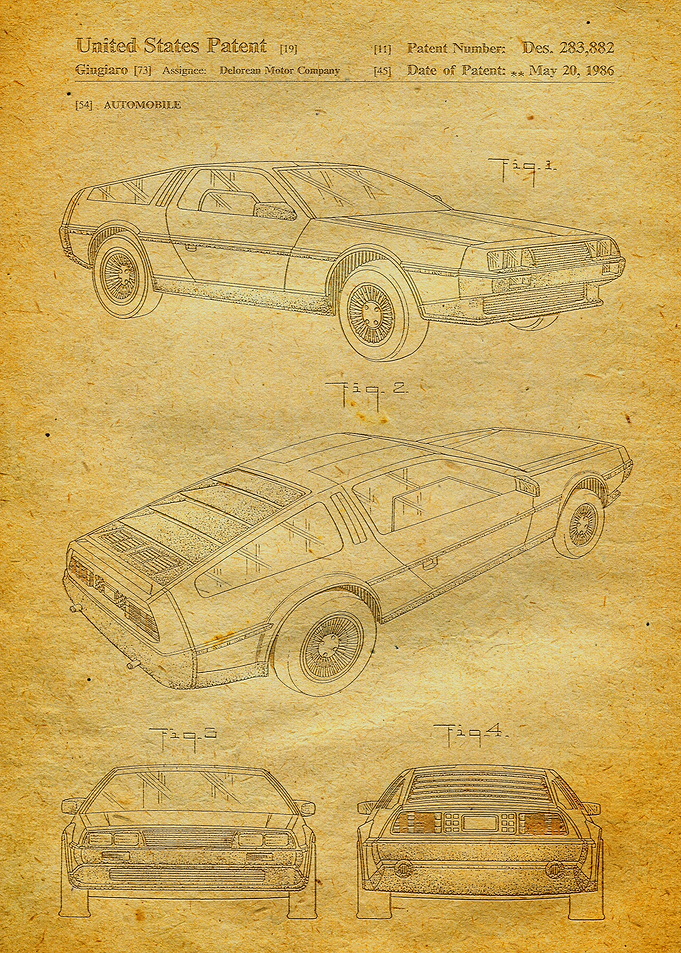 2 Delorean Automobile Pat