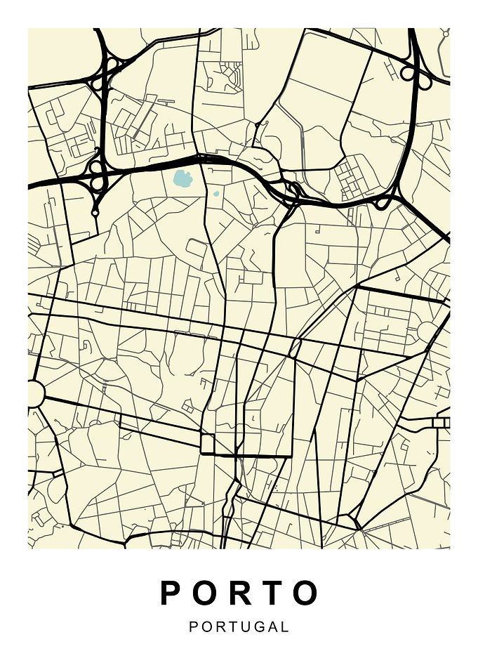 Porto Portugal City Map