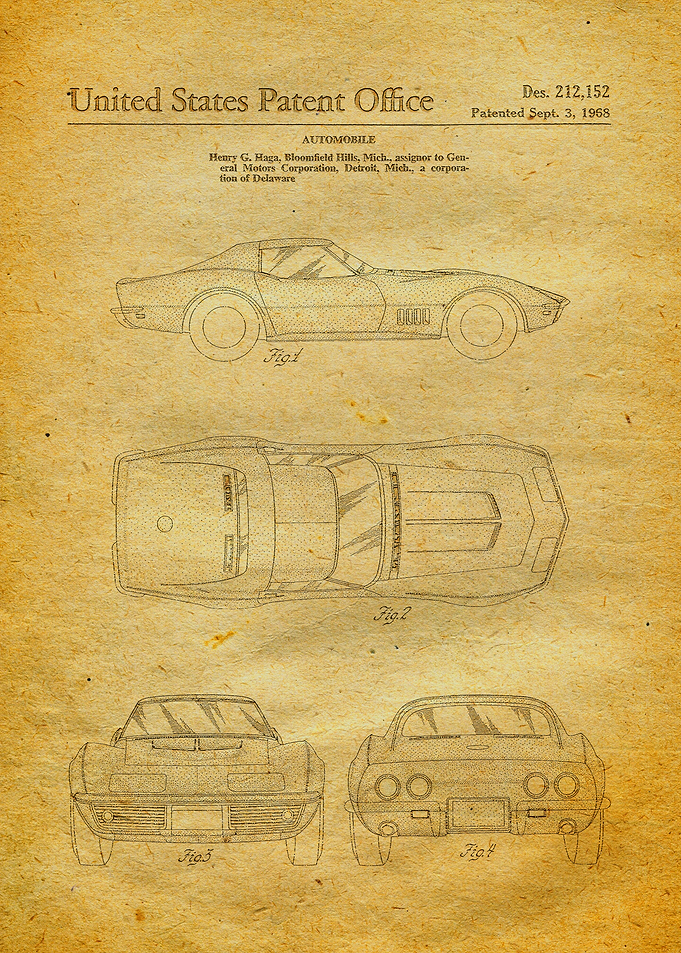 7 1968 Corvette Patent