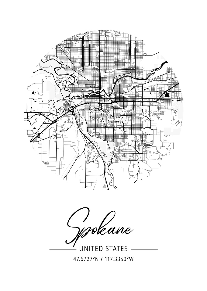 Spokane Area City Map