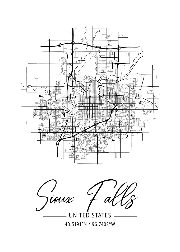 Sioux Falls Area City Map