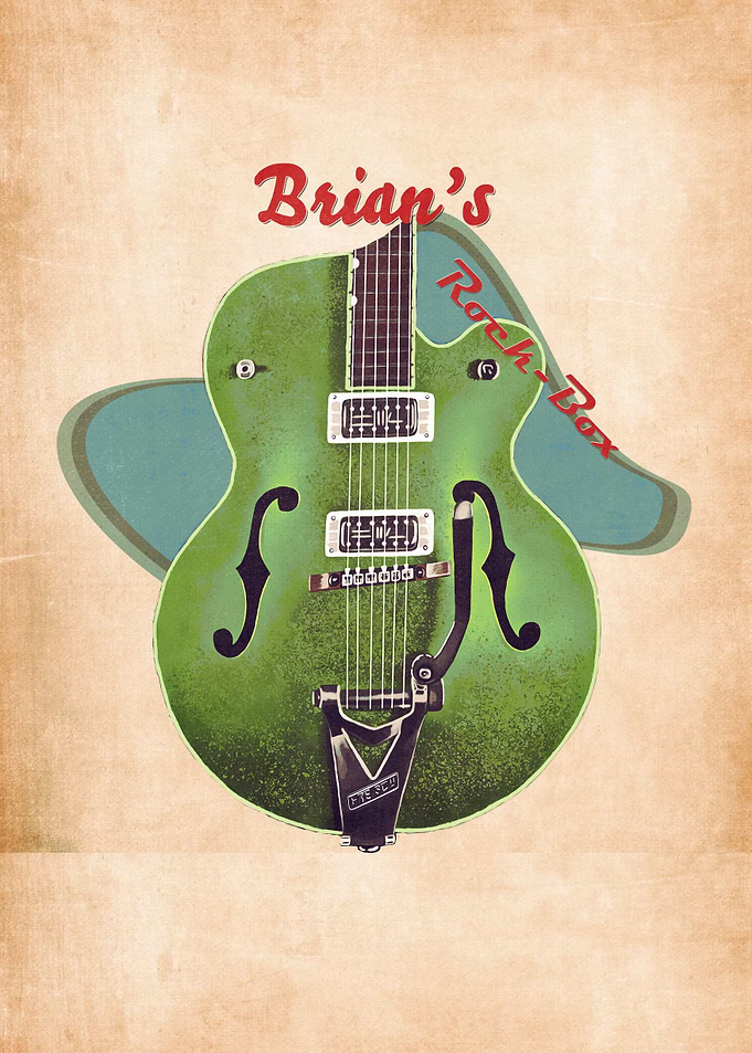 Brian setzer retro guitar