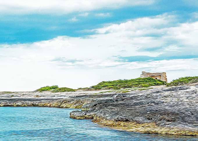 Rocky coast of Salento