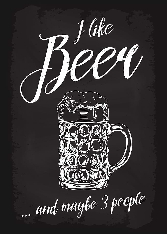 I like Beer and 3 people