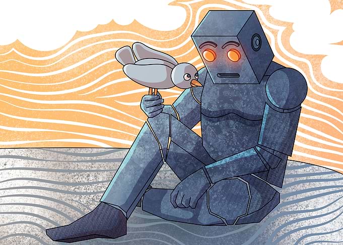 Robot and bird