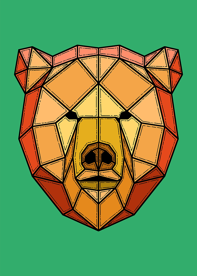 Retro Geometric Bear