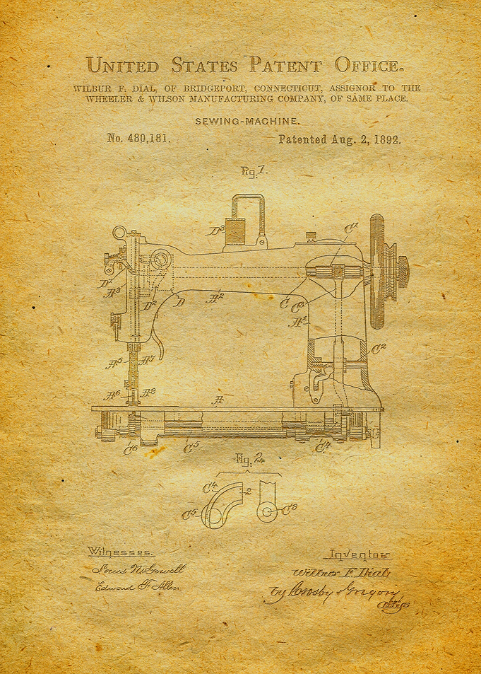2 Sewing Machine Patent