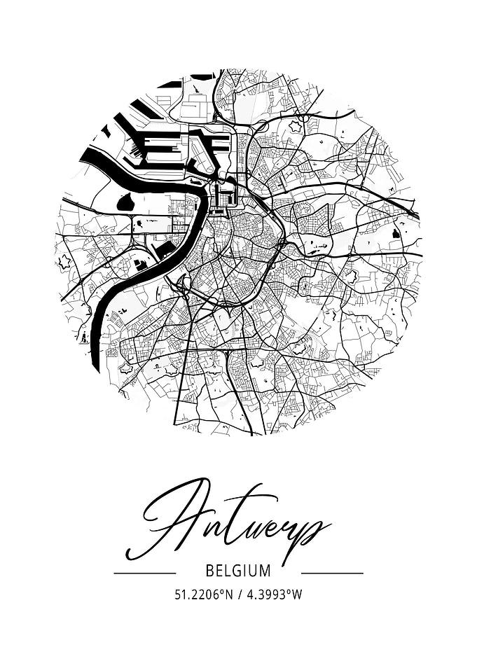 Antwerp Area City Map