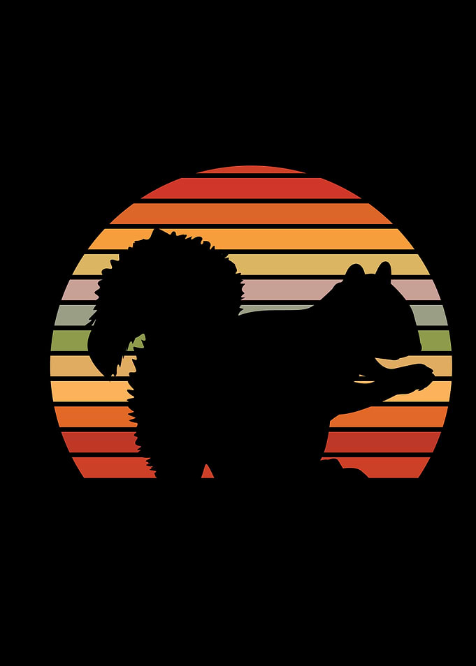 RETRO SQUIRREL SILHOUETTE