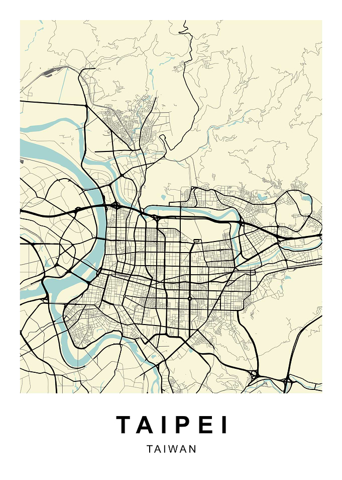 Taipei Taiwan City Map