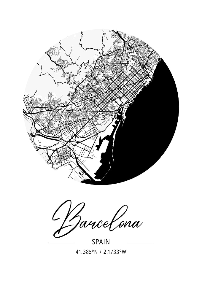 Barcelona Area City Map