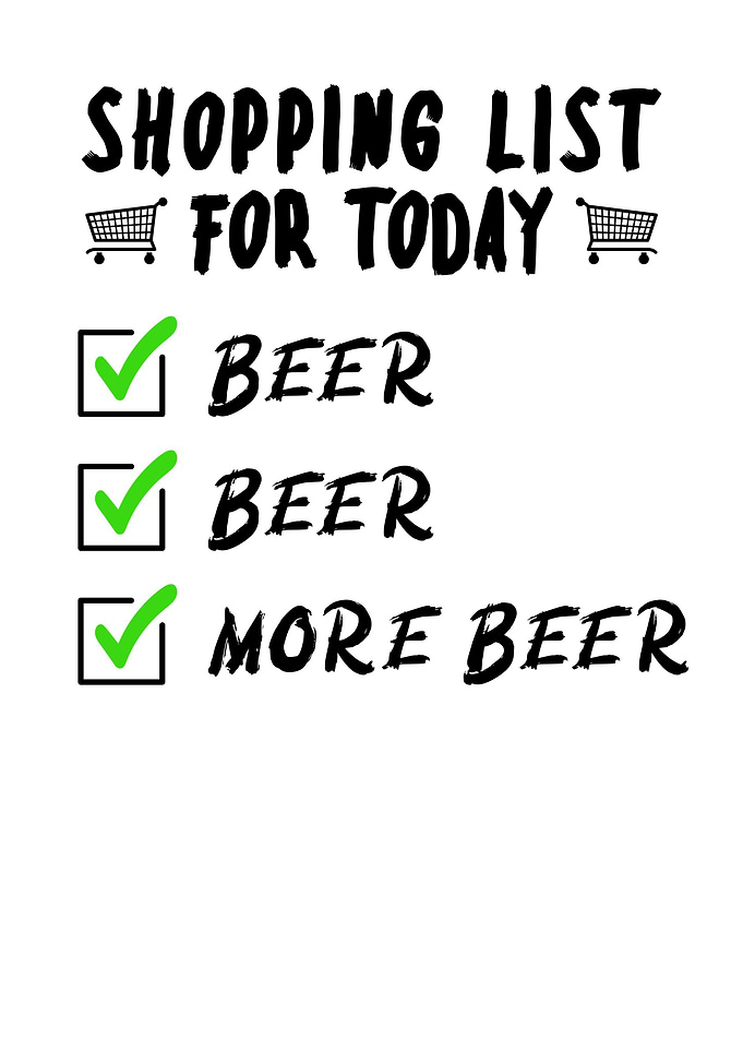 Shopping List For Today