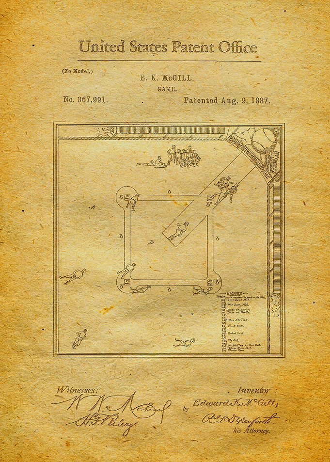5 Baseball Game Patent