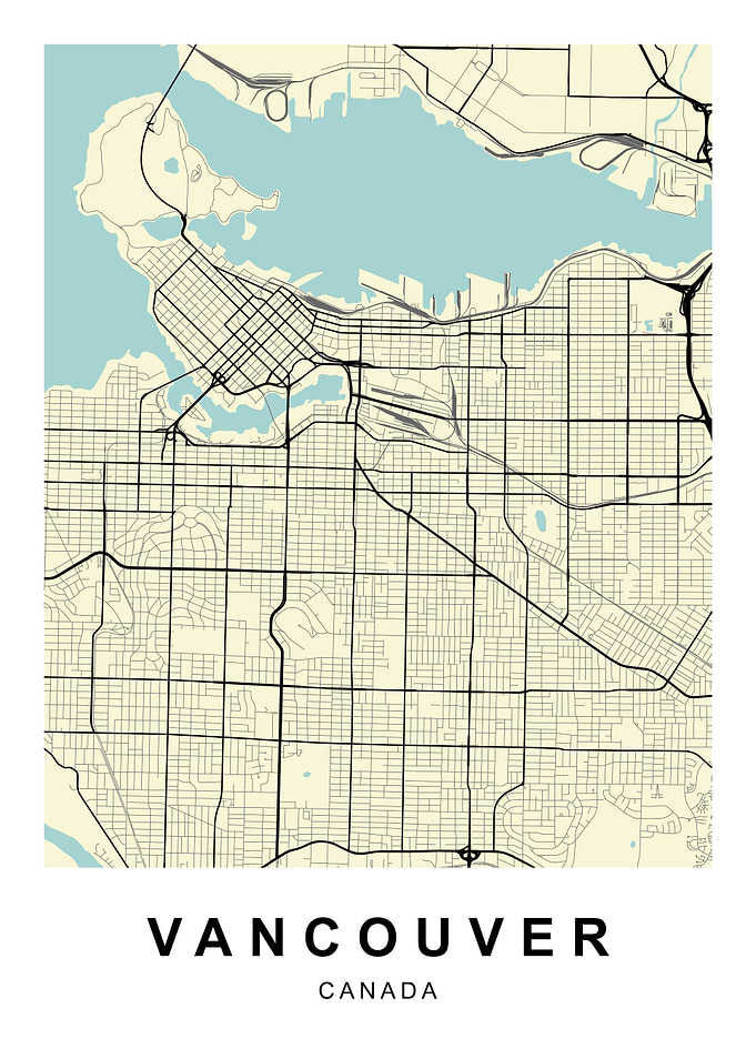 Vancouver Canada City Map