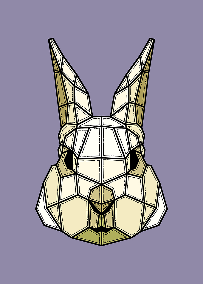 Retro Geometric Bunny