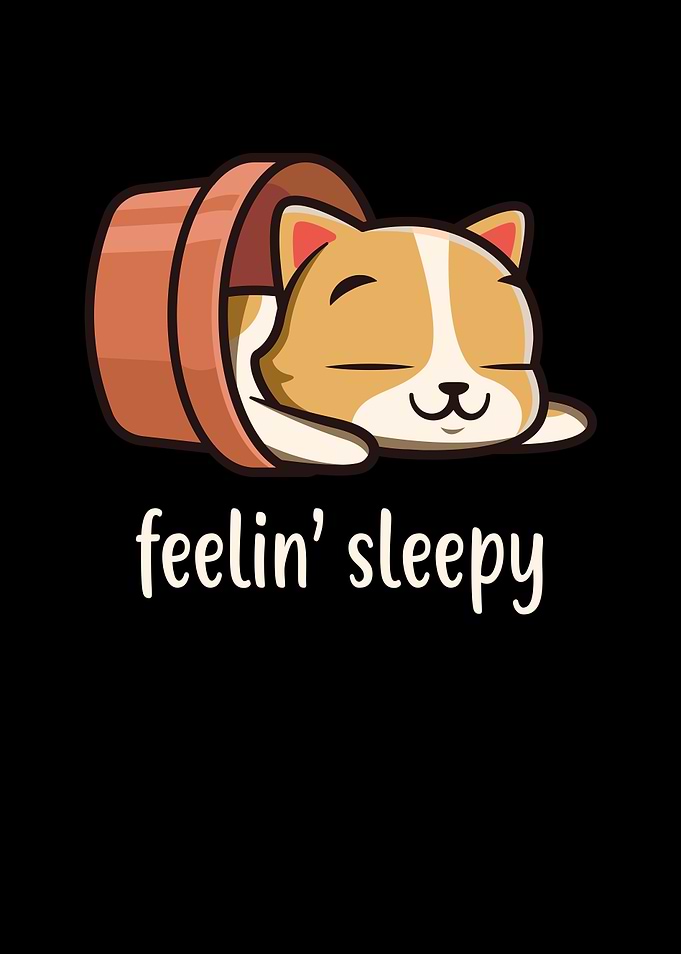 Cute Cat feeling sleepy