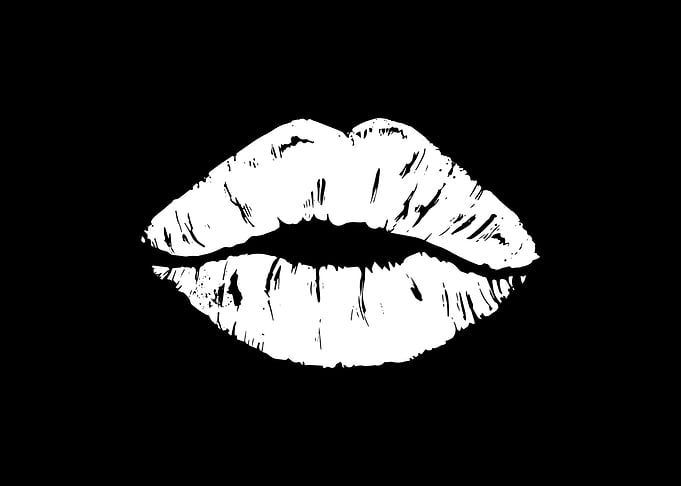 White Lips Lipstick Woman