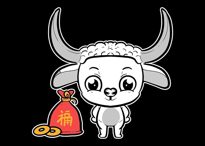 White Ox New Years Fan Gi