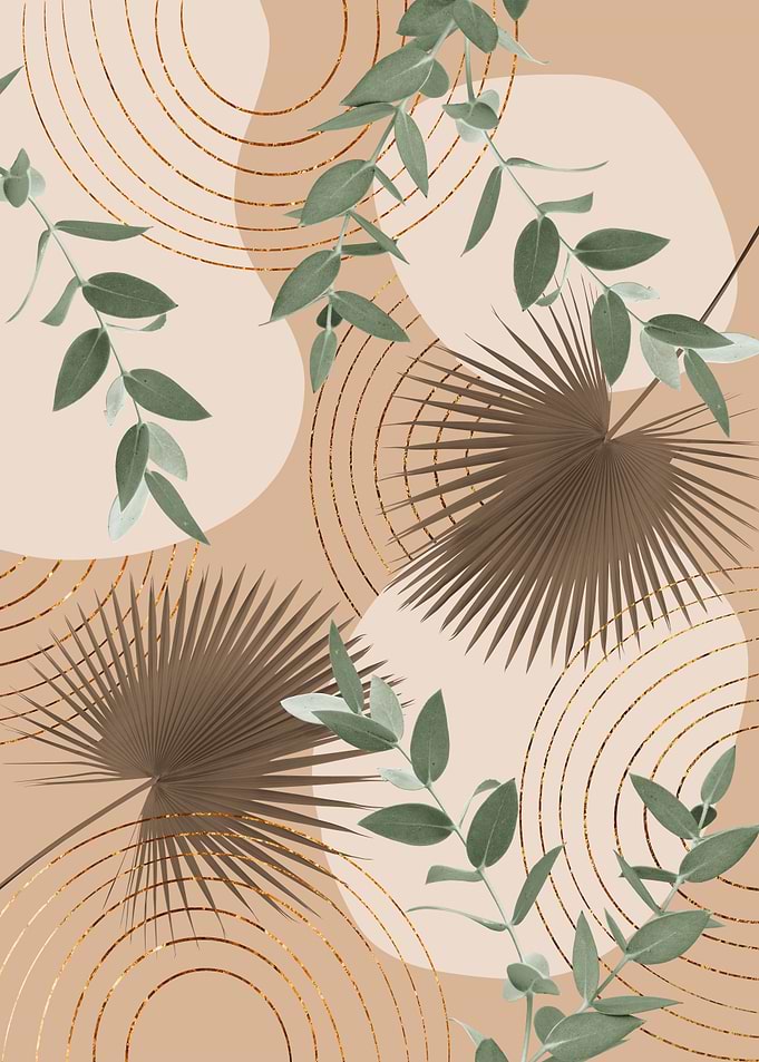 Warm Beige Abstract Shapes