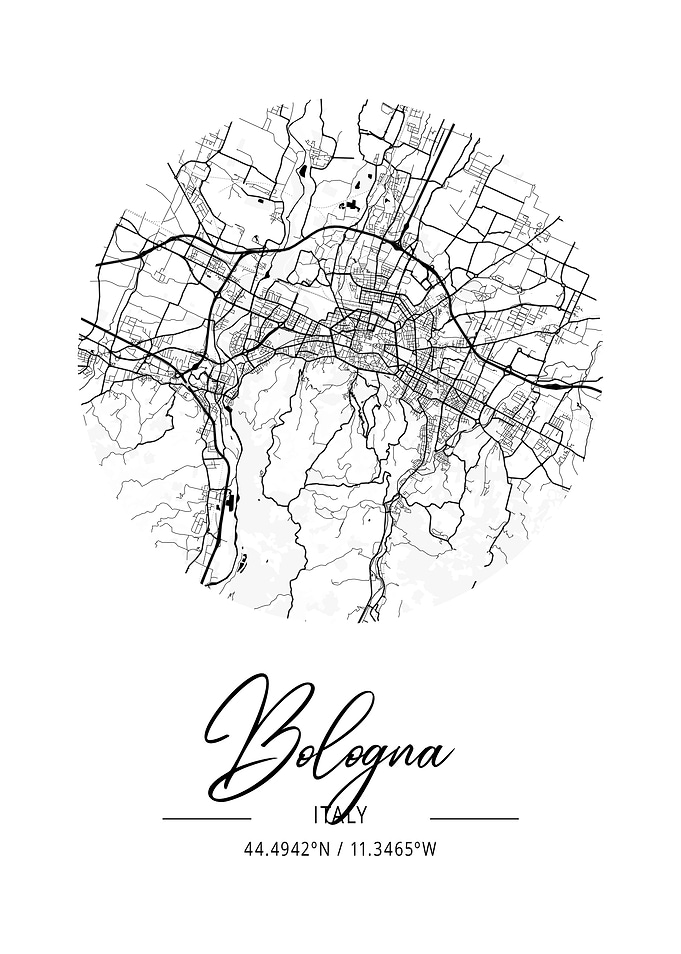 Bologna Area City Map