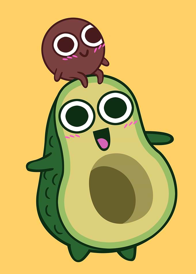 Happy avocado mother