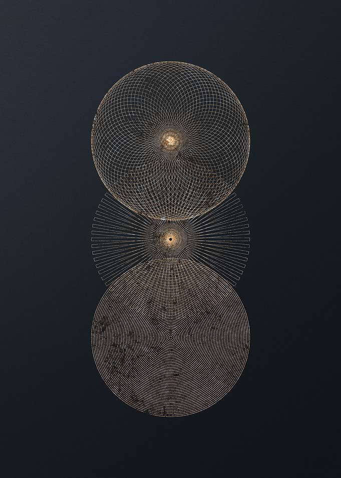 Gold Geometric Glyph