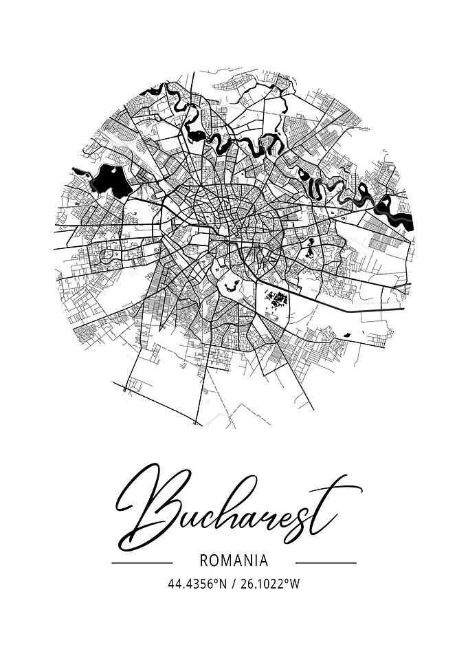 Bucharest Area City Map
