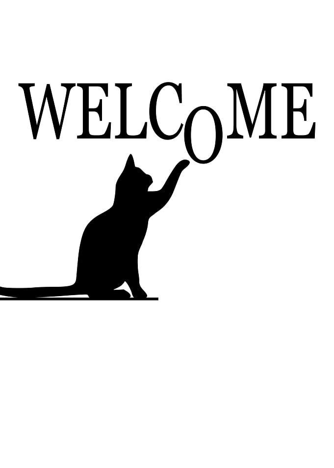 WELCOME CAT O HORIZONTAL