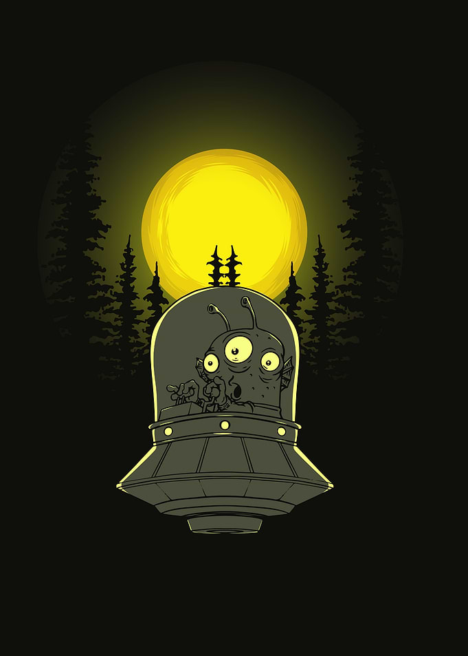 Alien drive illustration