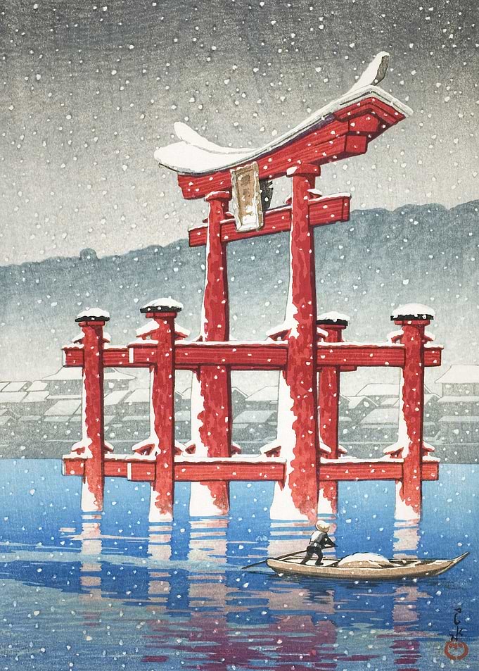 Miyajima Shrine In Snow
