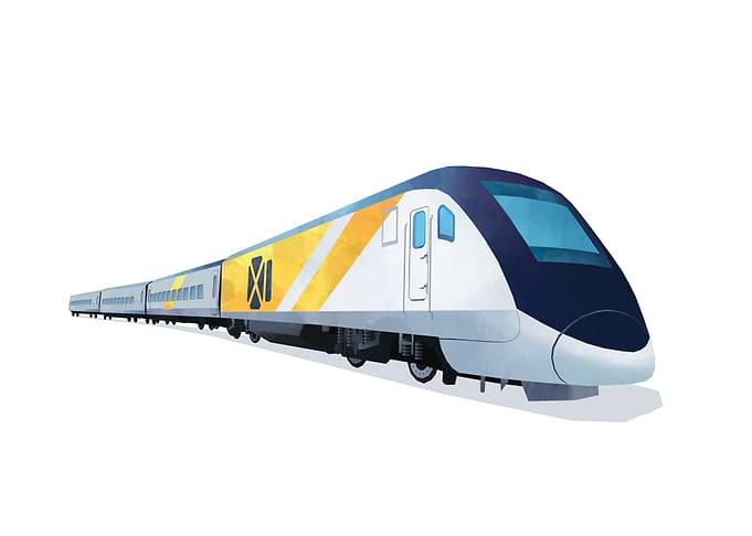 Highspeed train watercolor