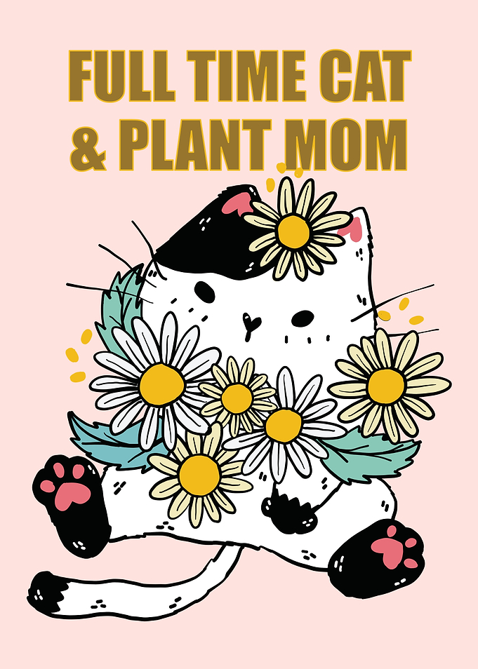 Full Time Cat and Plant