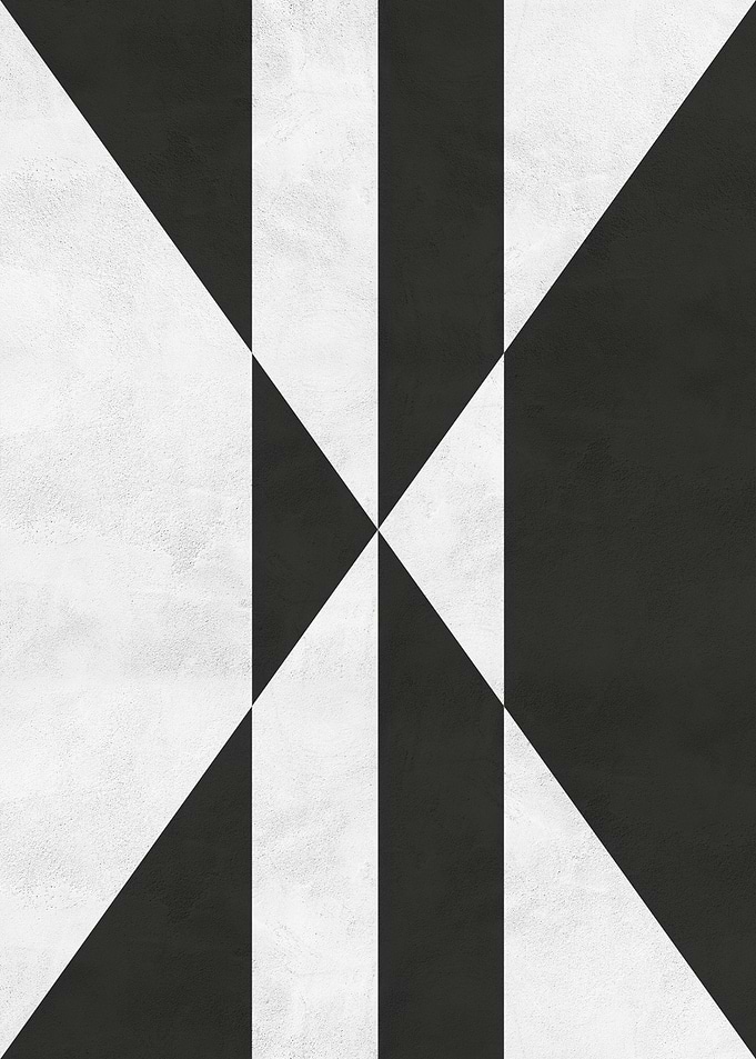 geometric black white V