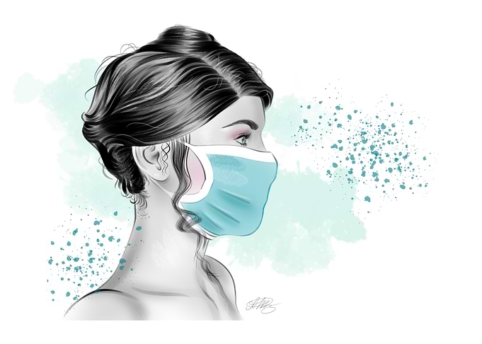 Woman in mask