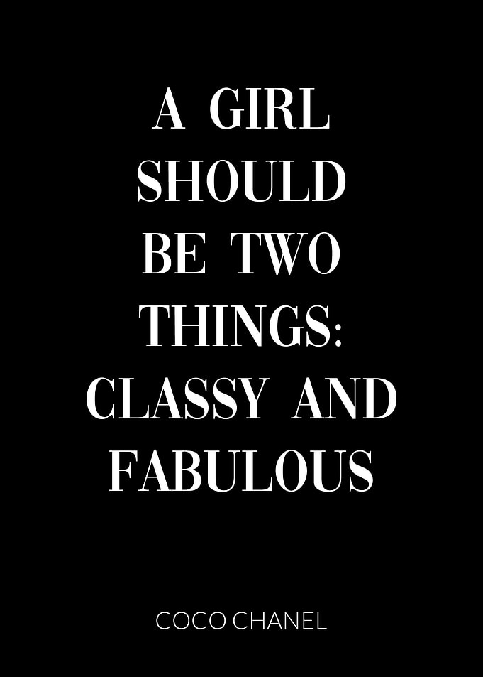 Coco Chanel Quote Girl