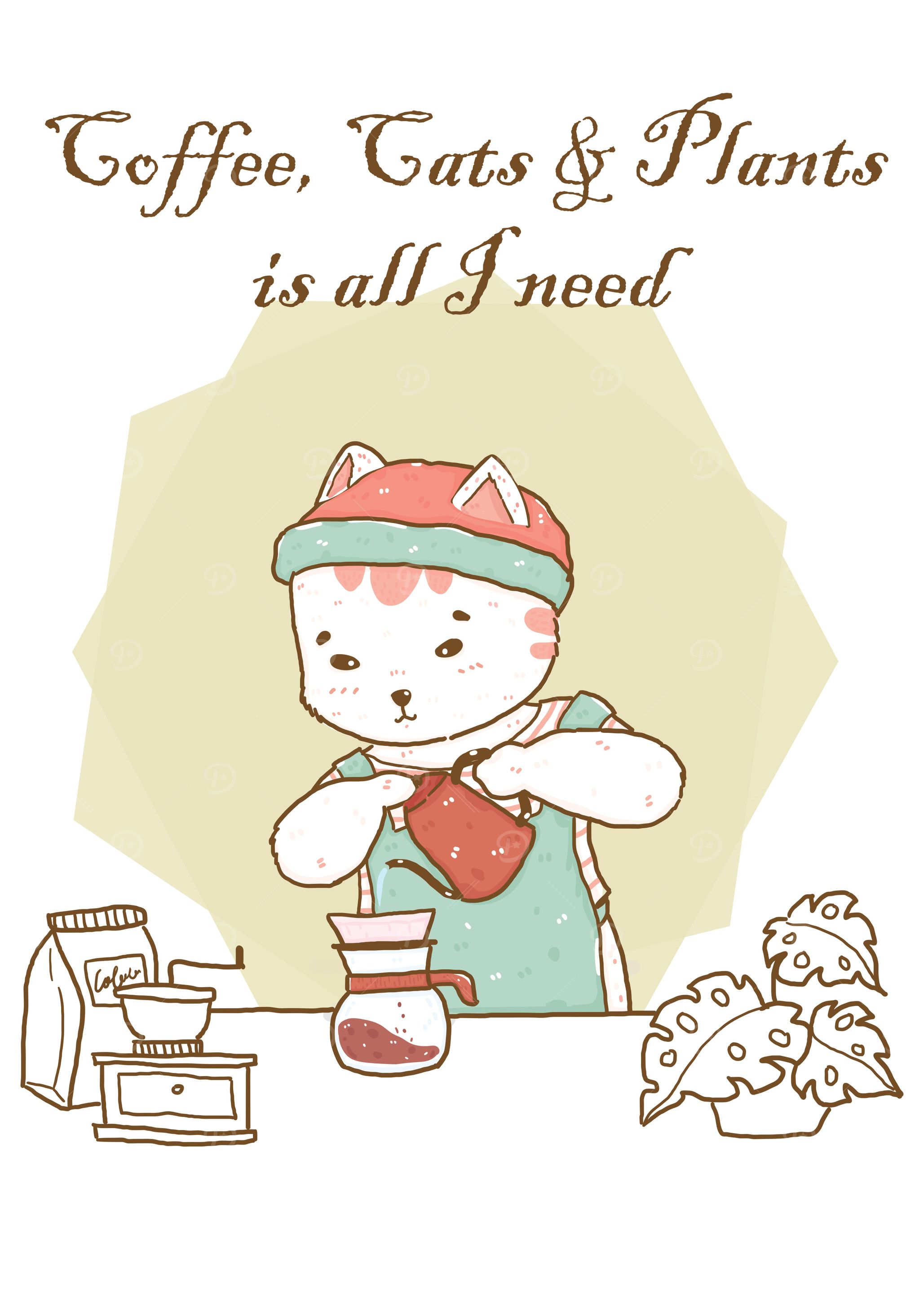 Coffee Cats and Plants is