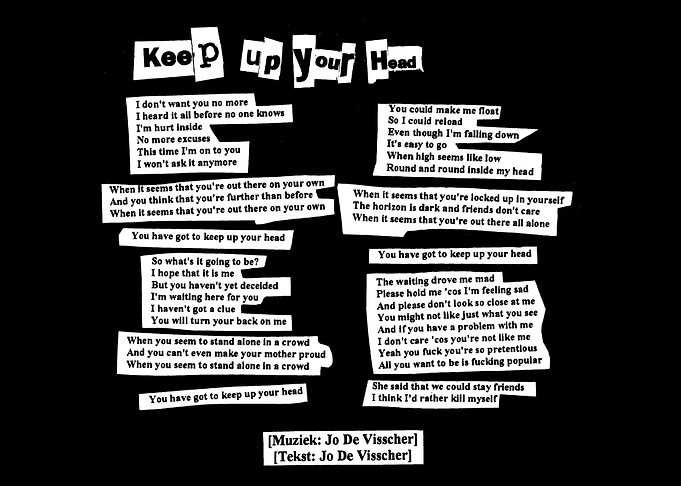 Keep up your head