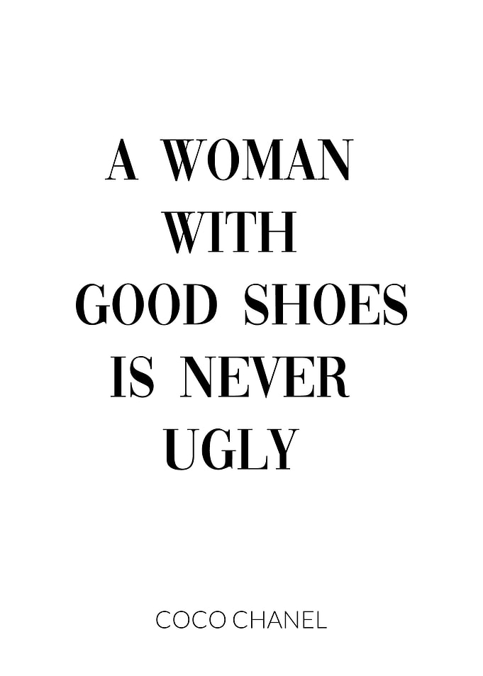 Coco Chanel Quote Shoes