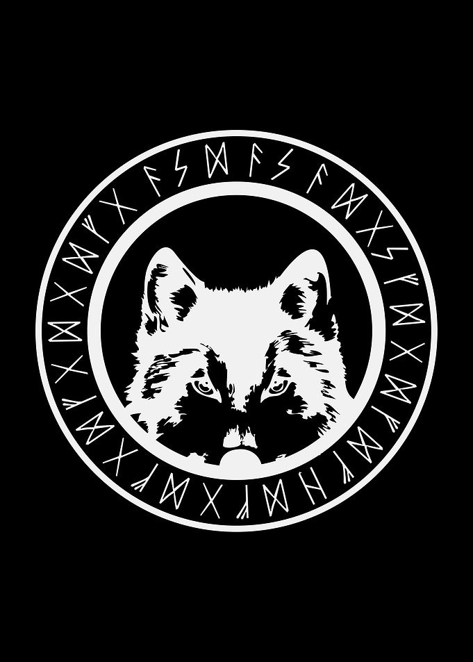 Geri Freki Wolf Odin Runes