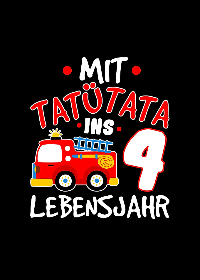 4 Geburtstag Feuerwehrauto